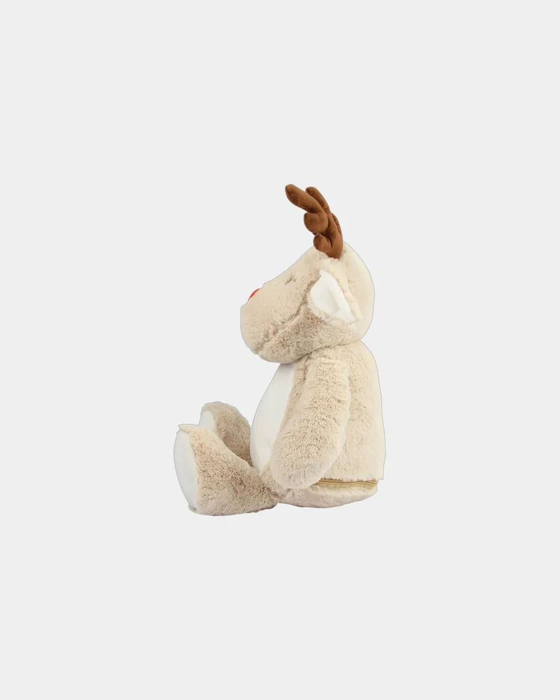 Peluche zippée Renne 46 cm à personnaliser
