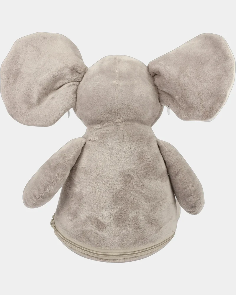 Peluche éléphant zippée à broder à personnaliser