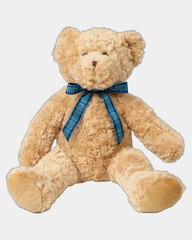 Peluche ours brun coussinets contrastés à personnaliser
