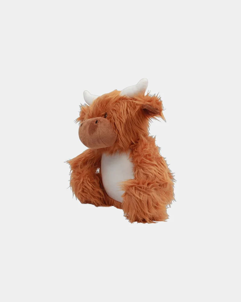 Peluche zippée vache polyester à personnaliser