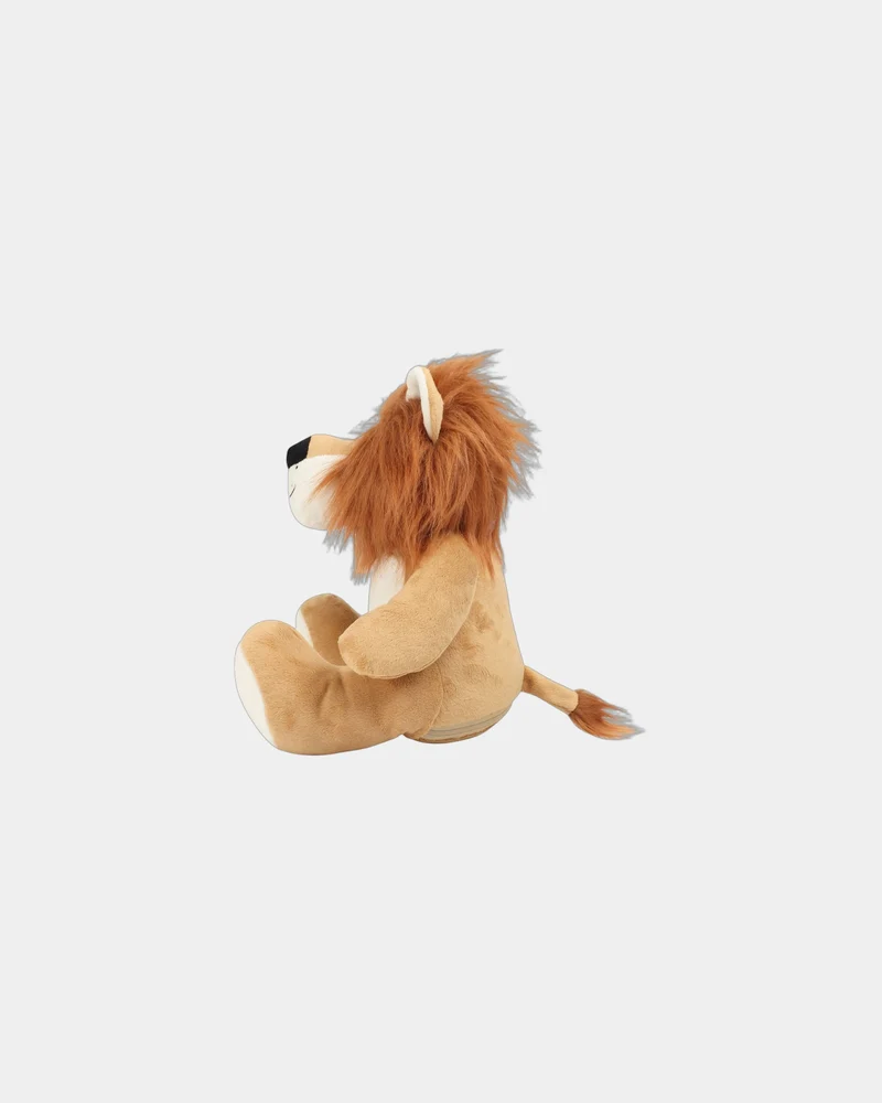 Peluche zippée Lion polyester à personnaliser