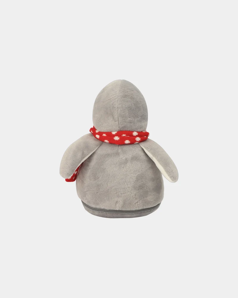 Peluche zippée Manchot polyester à personnaliser