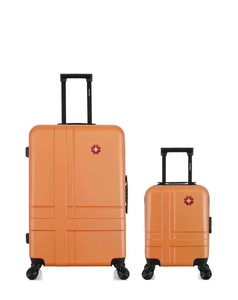 Lot de 2 Valises Rigides Grand Format et Cabine XXS USTER