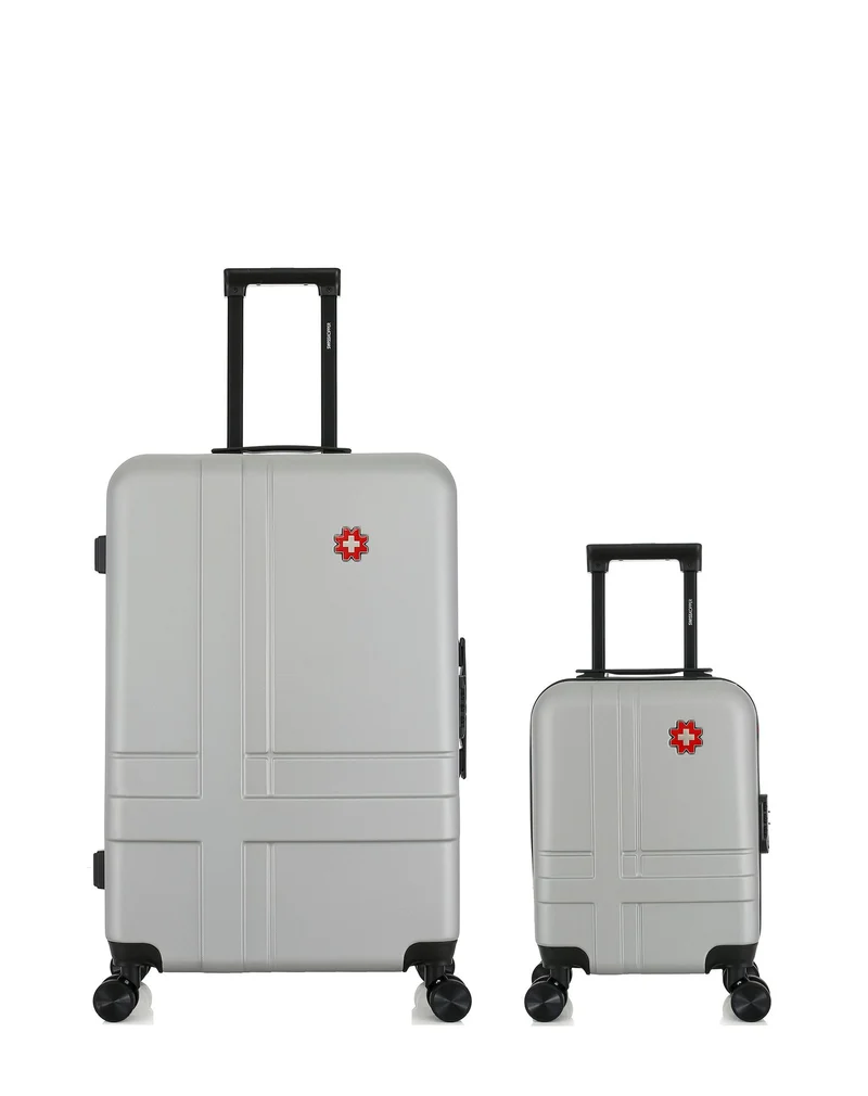 Lot de 2 Valises Rigides Grand Format et Cabine XXS USTER