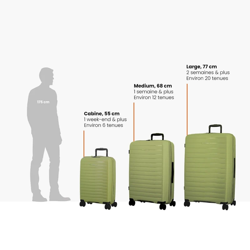 Valise cabine 55x 35 cm - Striper Jump | Pratique & résistante