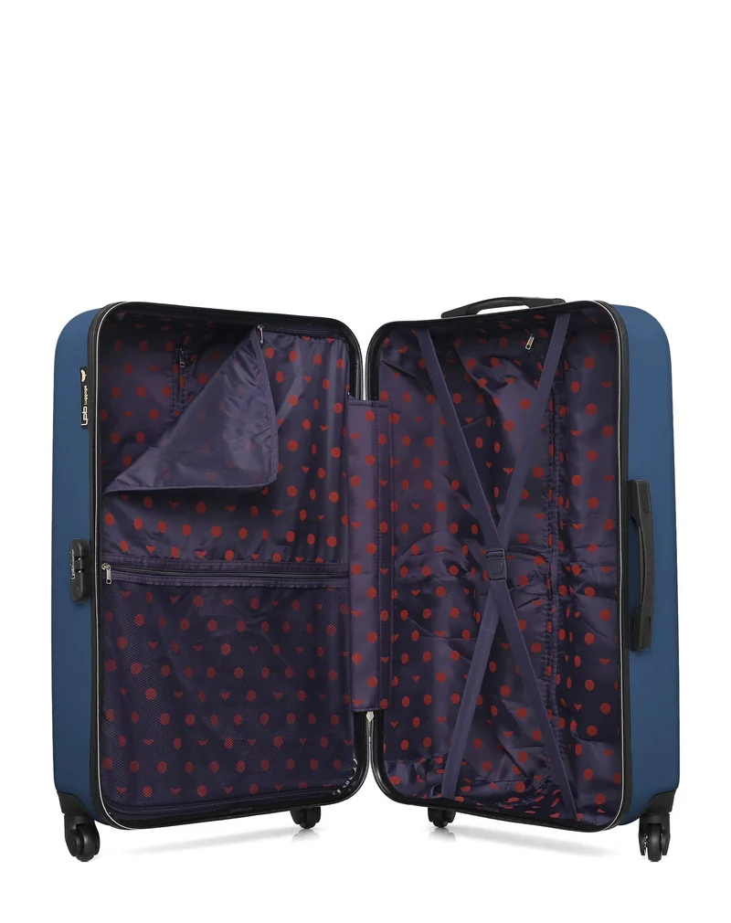Lot de 4 Valises Rigides Grand Format, Cabine, Cabine XXS et Vanity ELEONOR