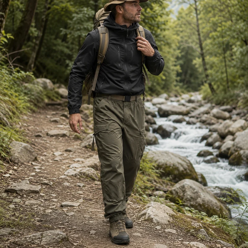 Pantalon trekking mixte cargo hiver