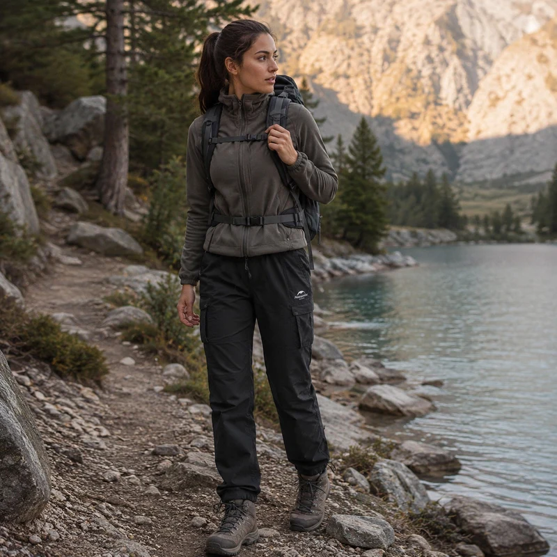 Pantalon trekking mixte cargo hiver