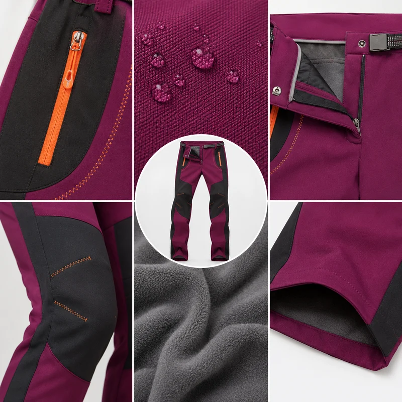 Pantalon trekking femme protection froid