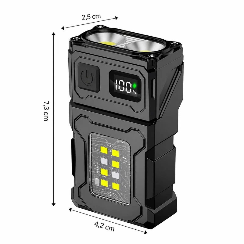 Lampe torche puissante LED aimantée randonnée