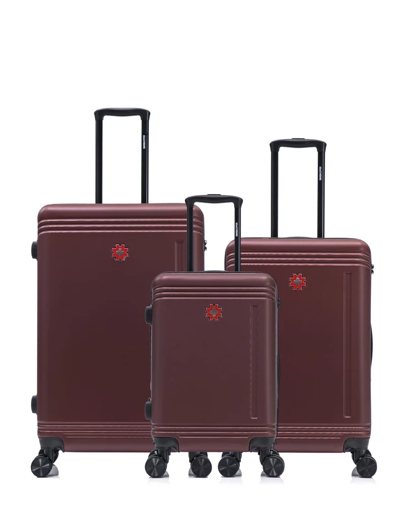 Lot de 3 Valises Rigides Grand Format, Taille Moyenne et Cabine GSTAAD