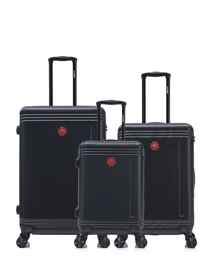 Lot de 3 Valises Rigides Grand Format, Taille Moyenne et Cabine GSTAAD