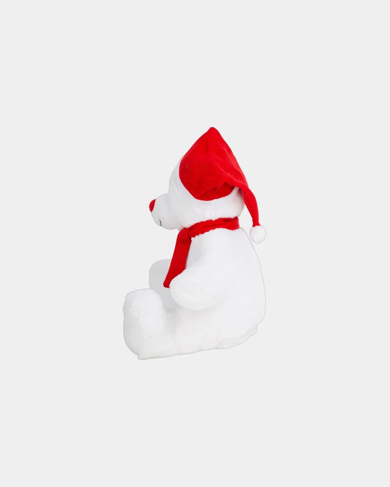 Peluche ourson de Noël bonnet et écharpe à personnaliser