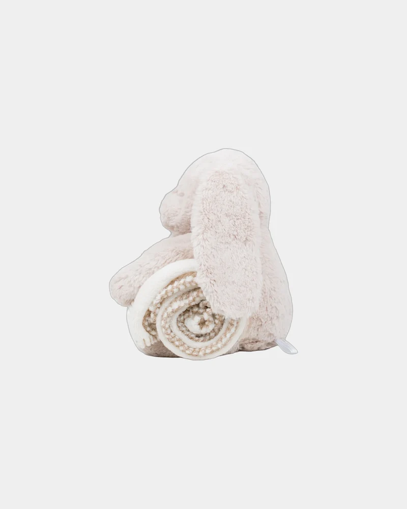 Peluche lapin avec couverture enfant à personnaliser