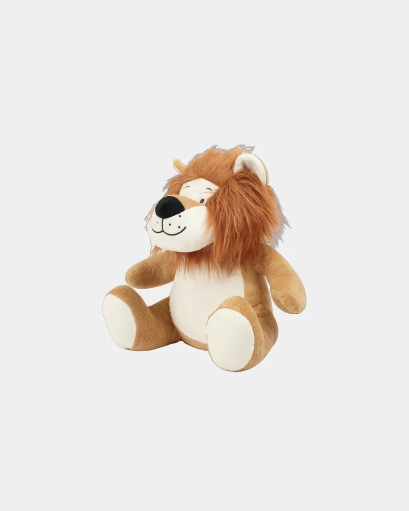Peluche zippée Lion polyester à personnaliser