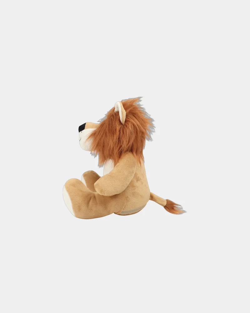 Peluche zippée Lion polyester à personnaliser