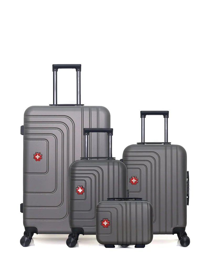 Lot de 4 Valises Rigides Grand Format, Cabine, Cabine XXS et Vanity RUTI