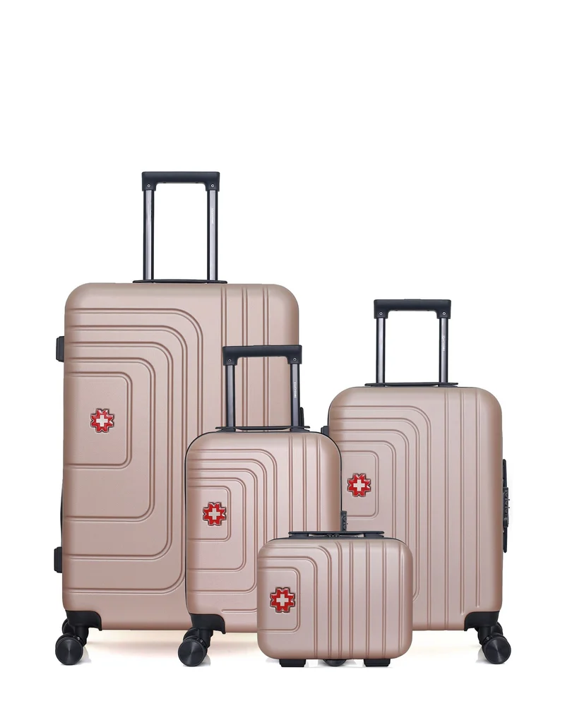 Lot de 4 Valises Rigides Grand Format, Cabine, Cabine XXS et Vanity RUTI
