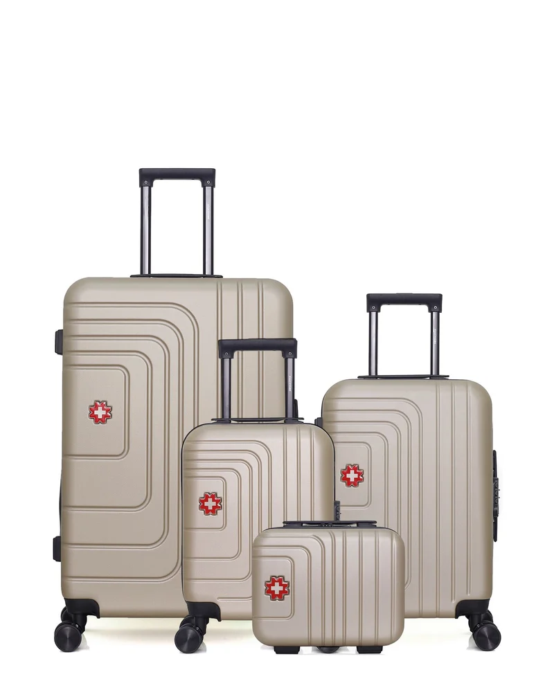 Lot de 4 Valises Rigides Grand Format, Cabine, Cabine XXS et Vanity RUTI