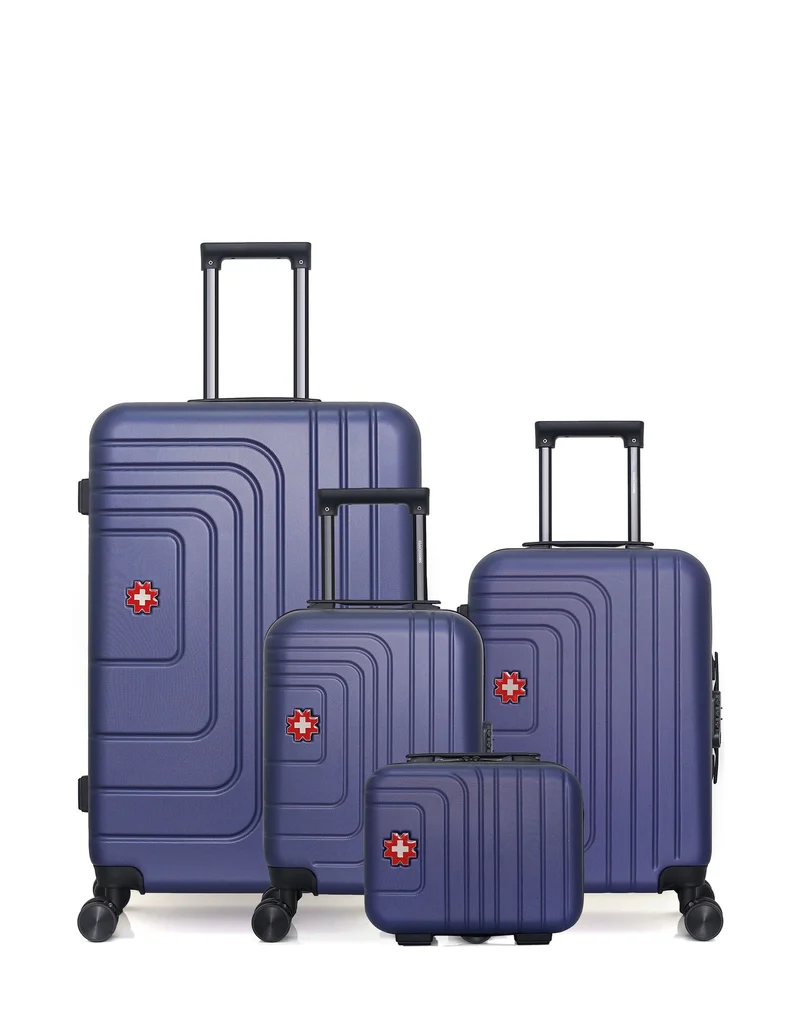 Lot de 4 Valises Rigides Grand Format, Cabine, Cabine XXS et Vanity RUTI