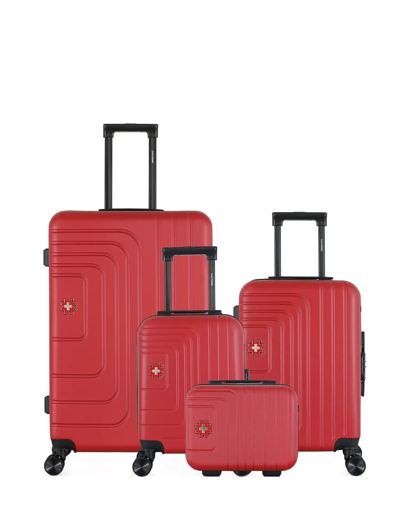 Lot de 4 Valises Rigides Grand Format, Cabine, Cabine XXS et Vanity RUTI