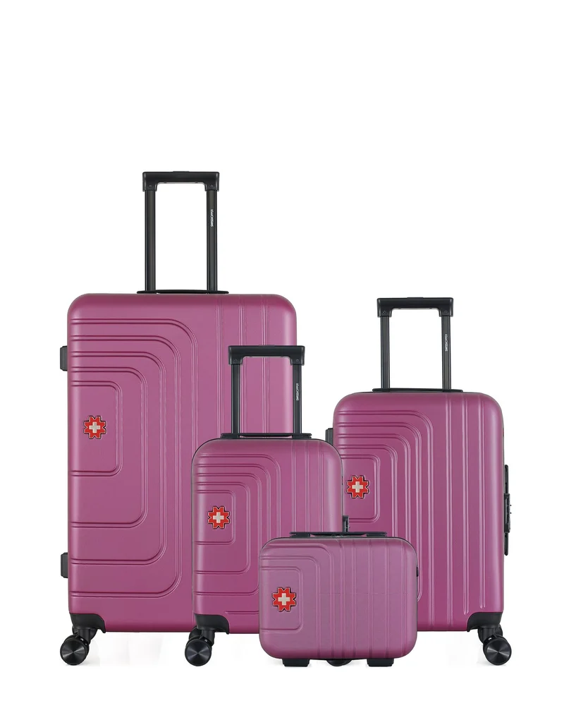 Lot de 4 Valises Rigides Grand Format, Cabine, Cabine XXS et Vanity RUTI