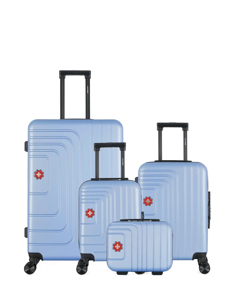 Lot de 4 Valises Rigides Grand Format, Cabine, Cabine XXS et Vanity RUTI
