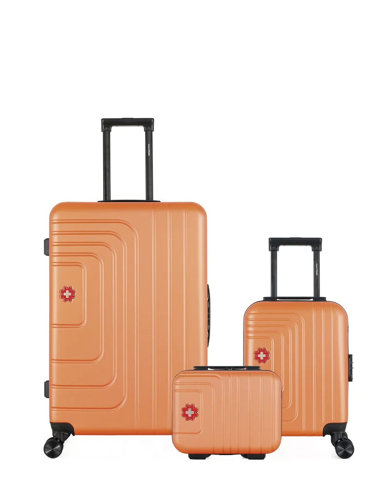 Lot de 3 Valises Rigides Grand Format, Cabine XXS et Vanity RUTI