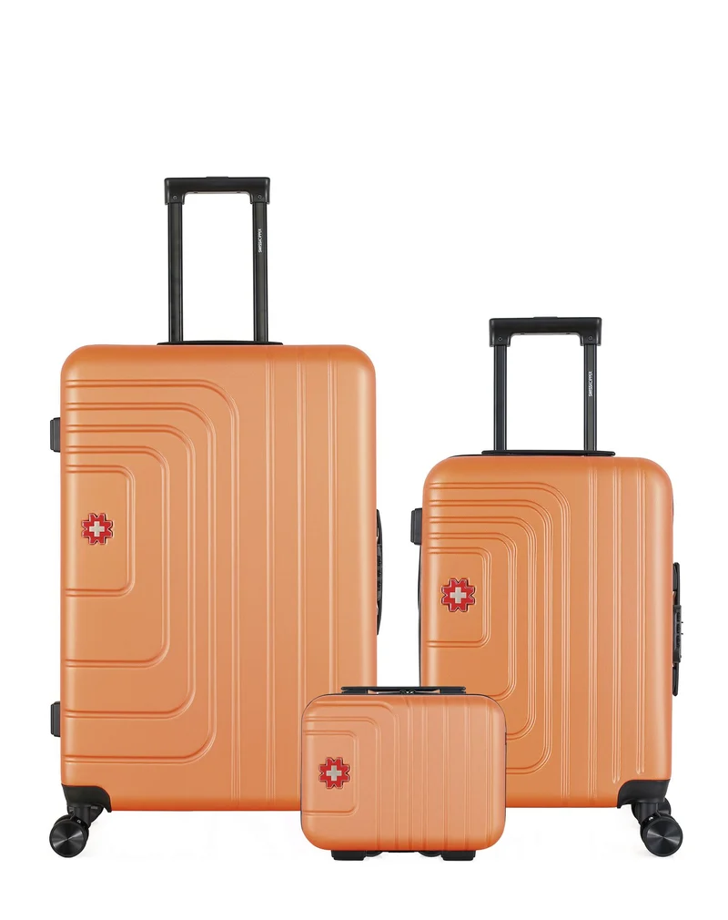 Lot de 3 Valises Rigides Grand Format, Cabine et Vanity RUTI