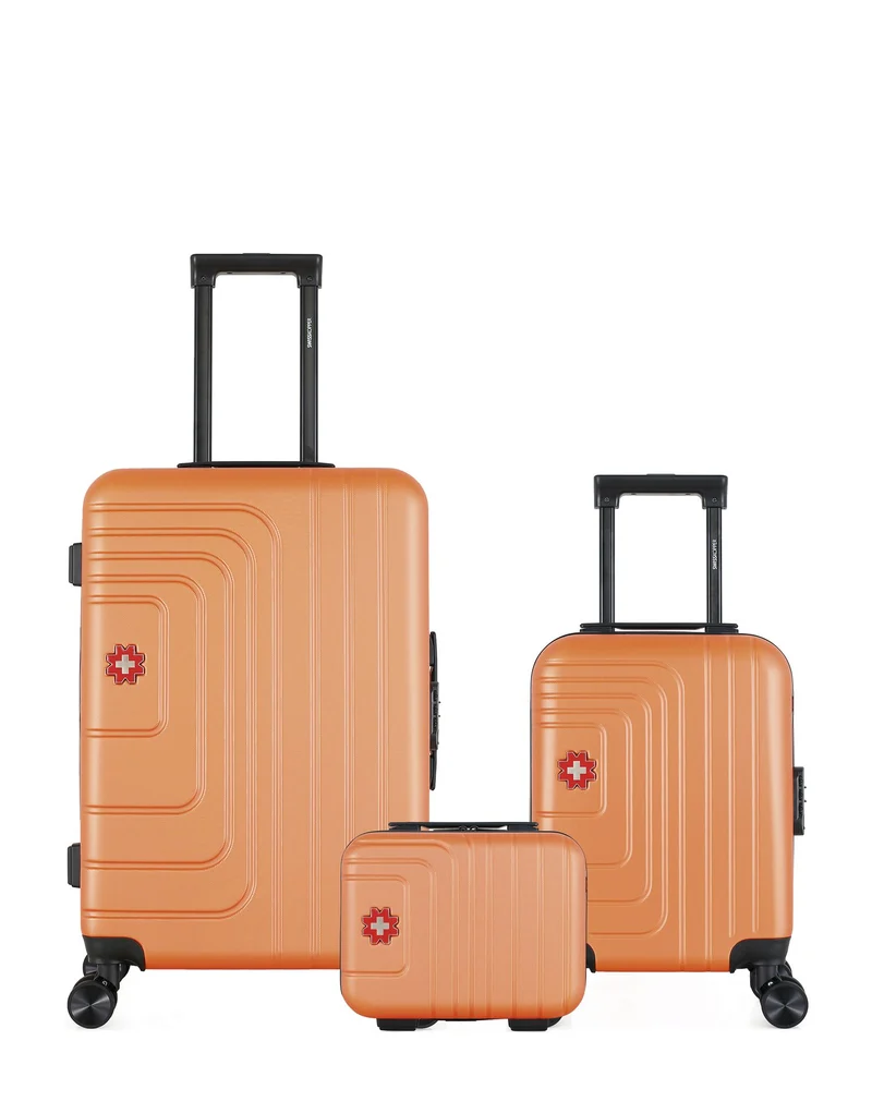 Lot de 3 Valises Rigides Taille Moyenne, Cabine XXS et Vanity RUTI
