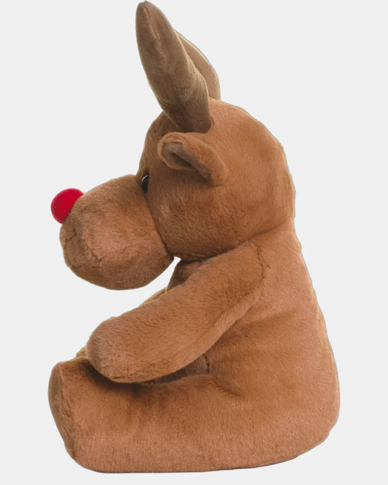 Peluche renne nez rouge EN71 à personnaliser