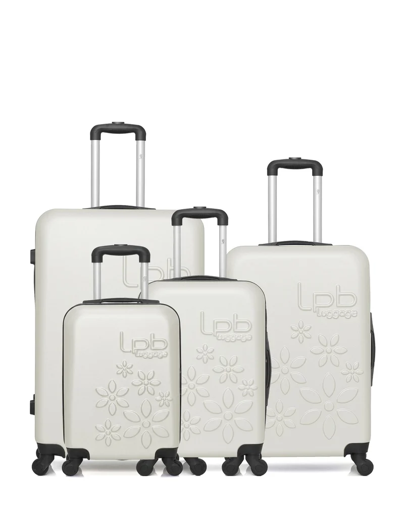 Lot de 4 Valises Rigides Grand Format, Moyenne, Cabine, Cabine XXS ELEONOR