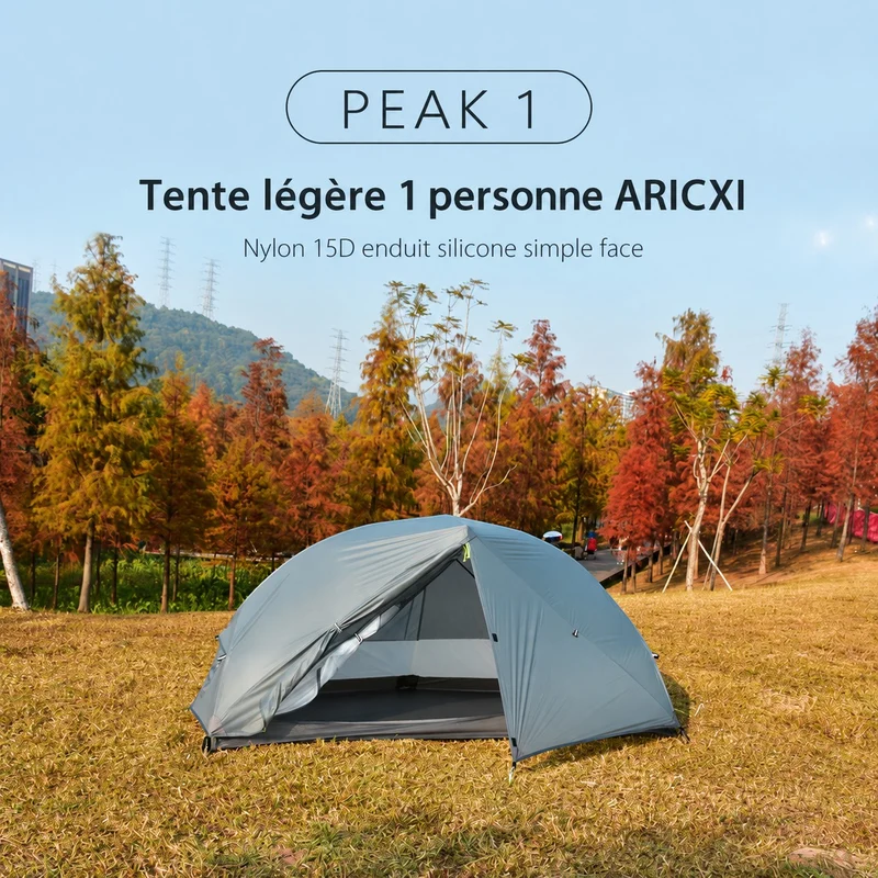 Tente camping randonnée 1 place compacte