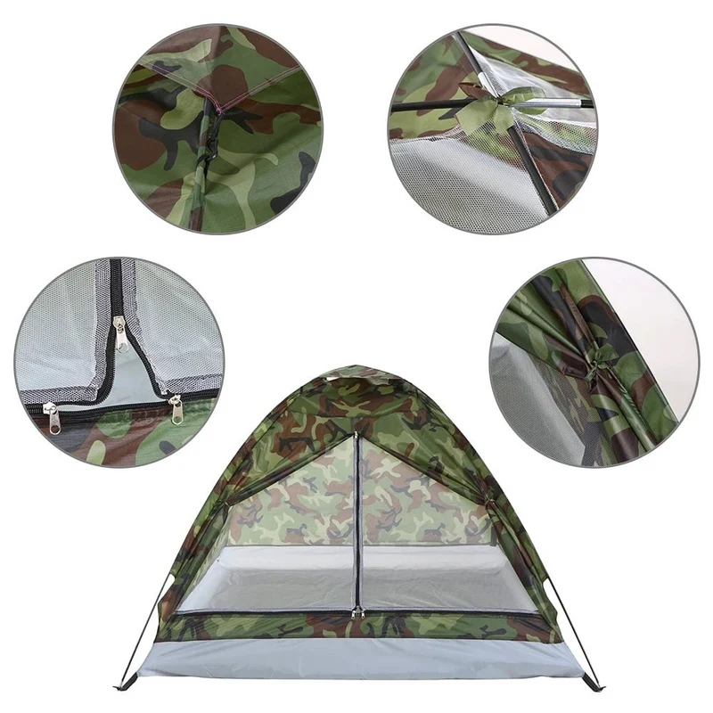 Tente camping motif kaki randonnée légère