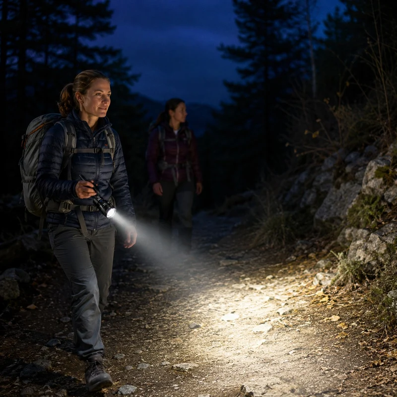 Lampe torche puissante LED zoom randonnée