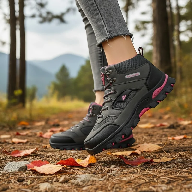 Bottes de randonnée antidérapantes femme