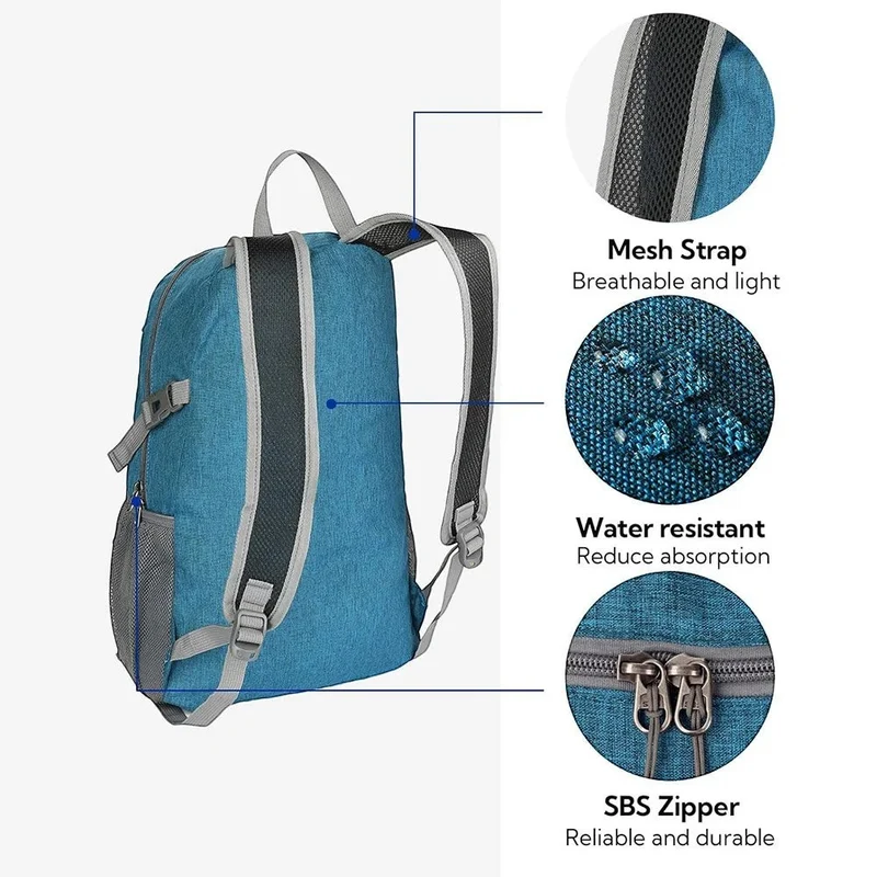 Sac à dos randonnée 20L compact et pliable