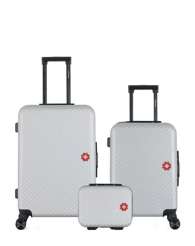 Lot de 3 Valises Rigides Taille Moyenne, Cabine et Vanity SPIEZ