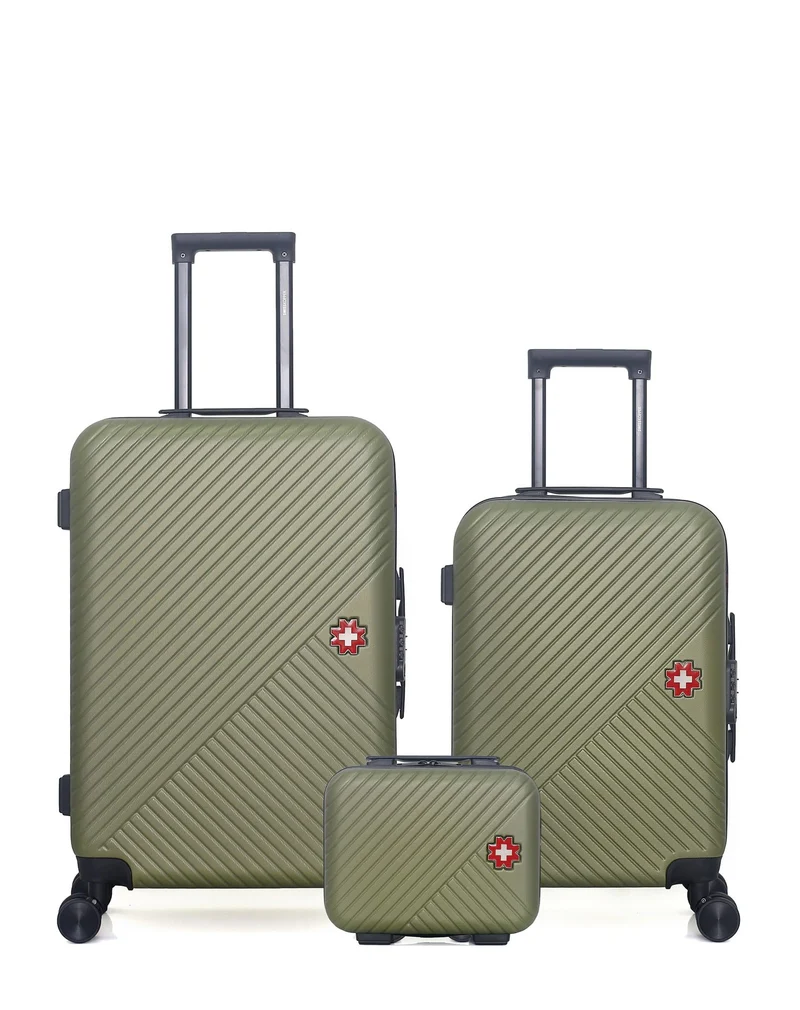 Lot de 3 Valises Rigides Taille Moyenne, Cabine et Vanity SPIEZ