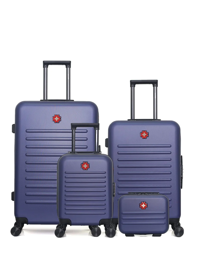 Lot de 4 Valises Rigides Grand Format, Taille Moyenne, Cabine XXS et Vanity WIL