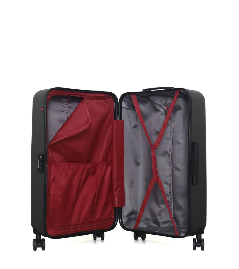 Lot de 4 Valises Rigides Grand Format, Taille Moyenne, Cabine et Vanity ZURICH