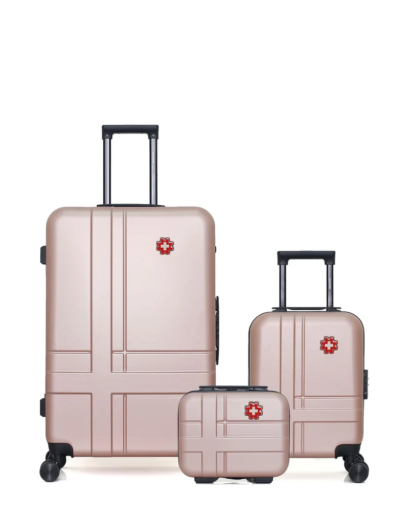 Lot de 3 Valises Rigides Grand Format, Cabine XXS et Vanity USTER