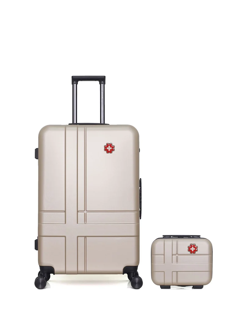 Lot de 2 Valises Rigides Grand Format et Vanity USTER