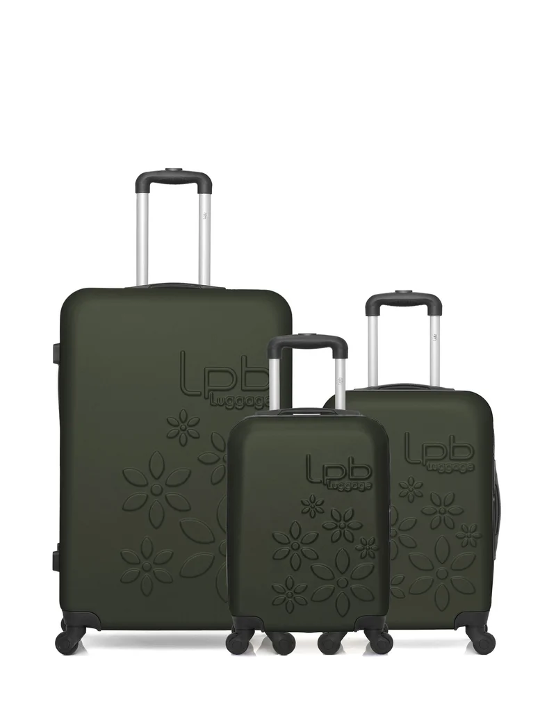 Lot de 3 Valises Rigides Grand Format, Cabine et Cabine XXS ELEONOR