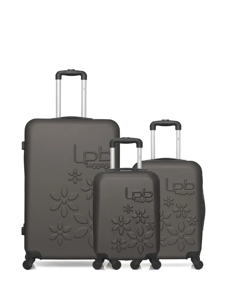 Lot de 3 Valises Rigides Grand Format, Cabine et Cabine XXS ELEONOR