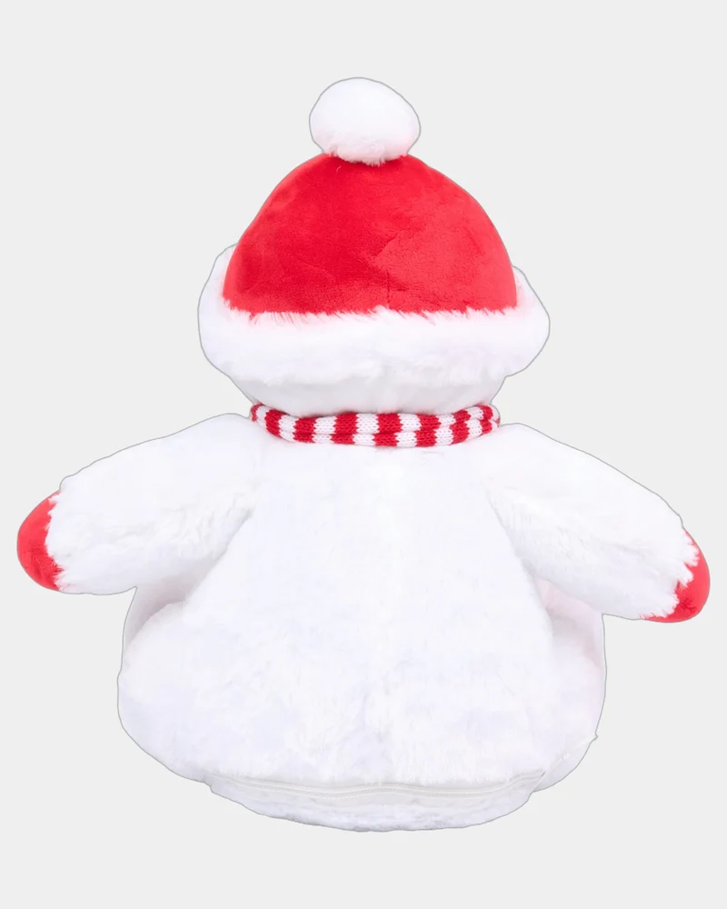 Peluche zippée bonhomme de neige à personnaliser