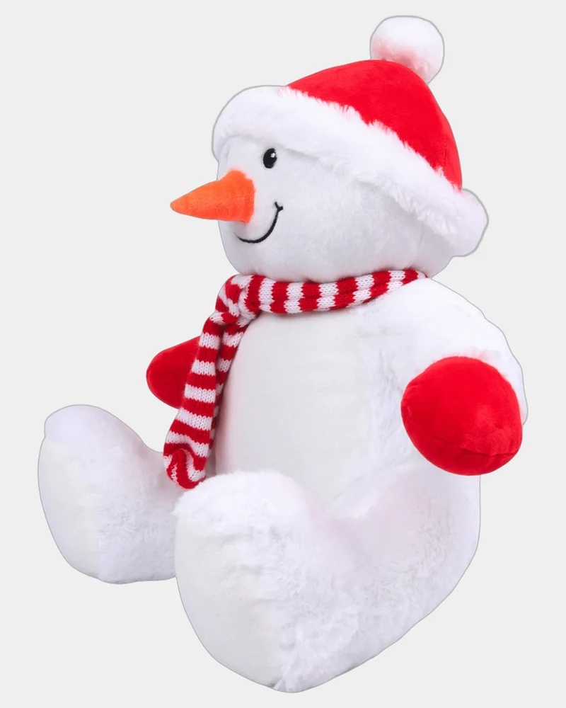 Peluche zippée bonhomme de neige à personnaliser