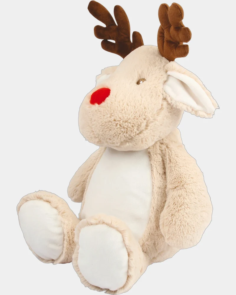 Peluche zippée Renne 46 cm à personnaliser