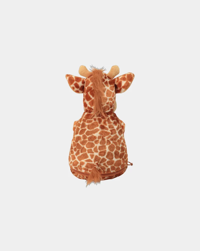 Peluche zippée Girafe polyester à personnaliser
