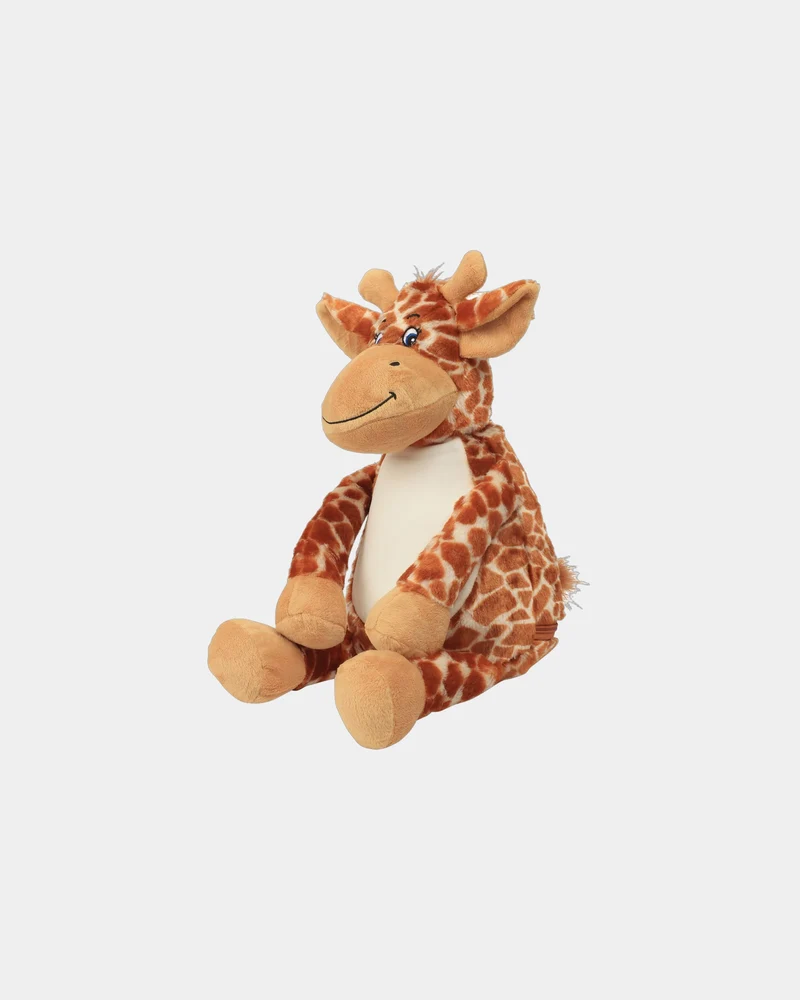 Peluche zippée Girafe polyester à personnaliser